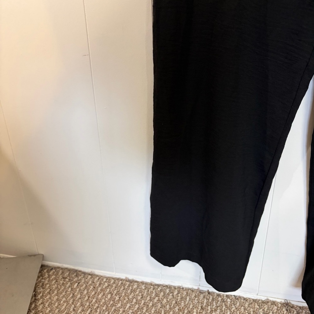 Monteau Black 1 Piece Jumpsuit Romper Straight Leg size Large minimalist summer - Picture 6 of 13